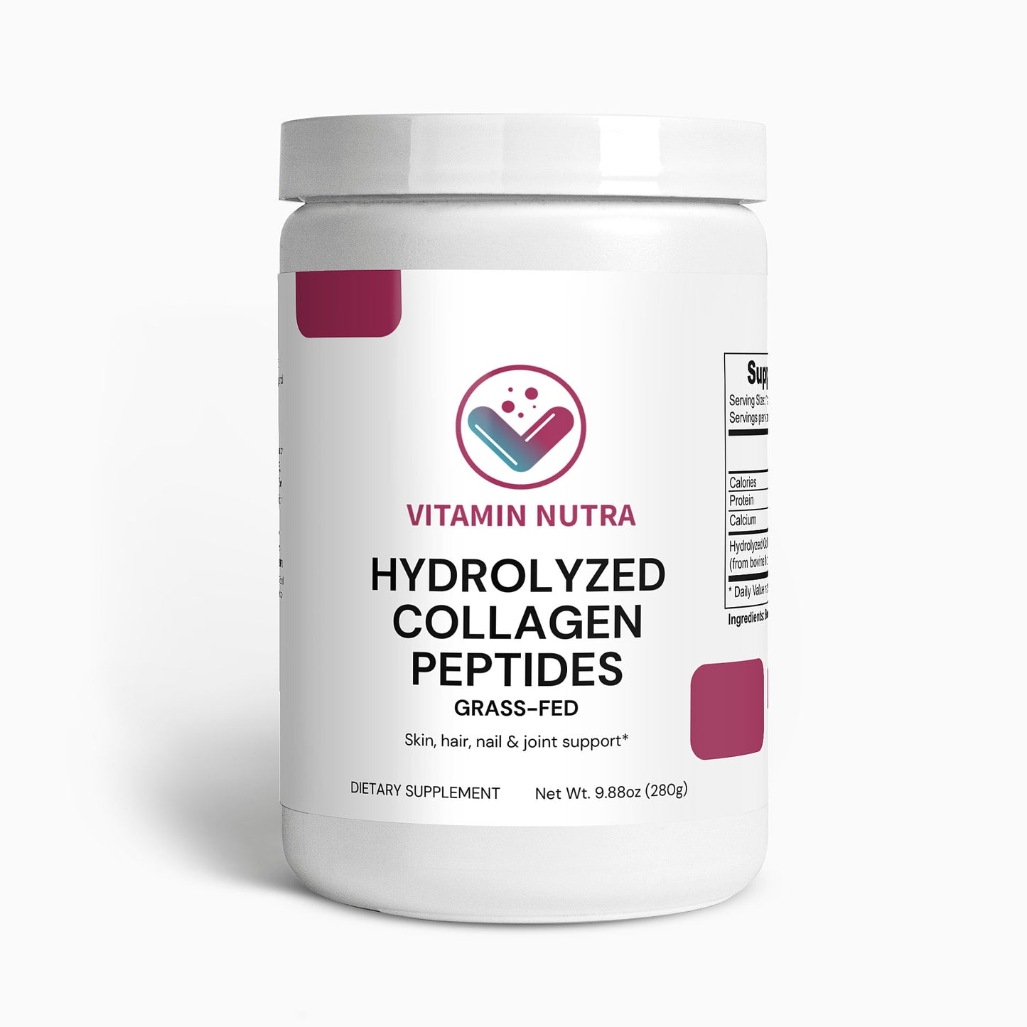 Support healthy skin elasticity and hydration with collagen peptides.