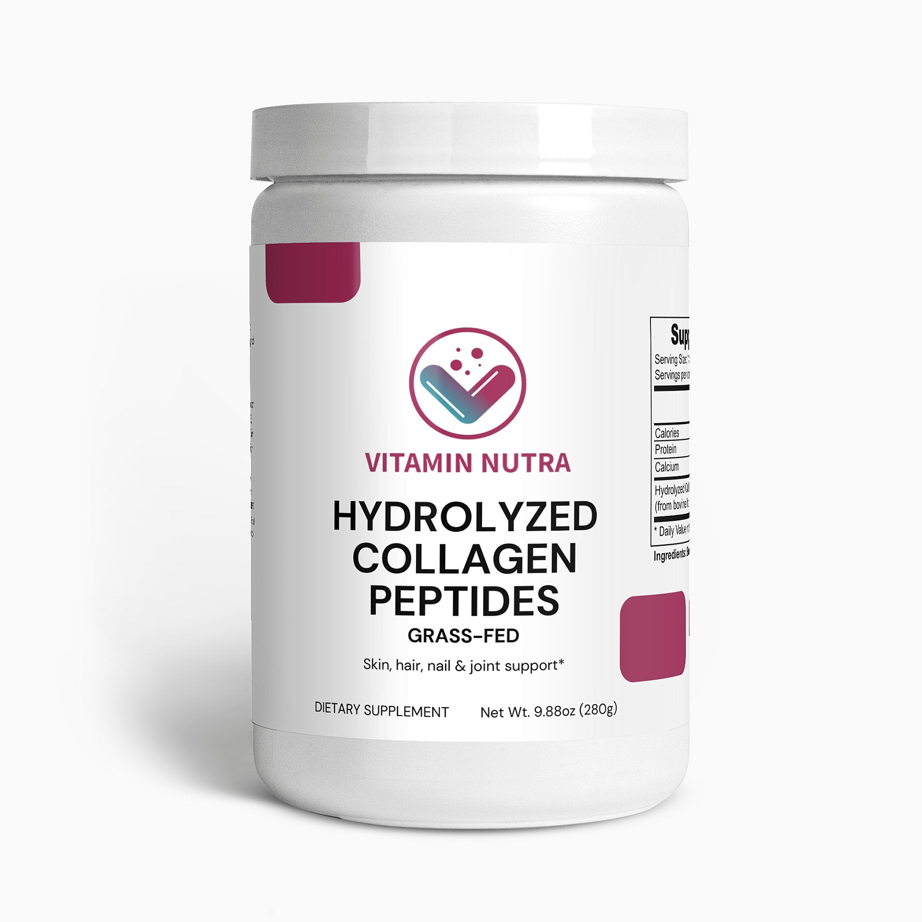 Support healthy skin elasticity and hydration with collagen peptides.