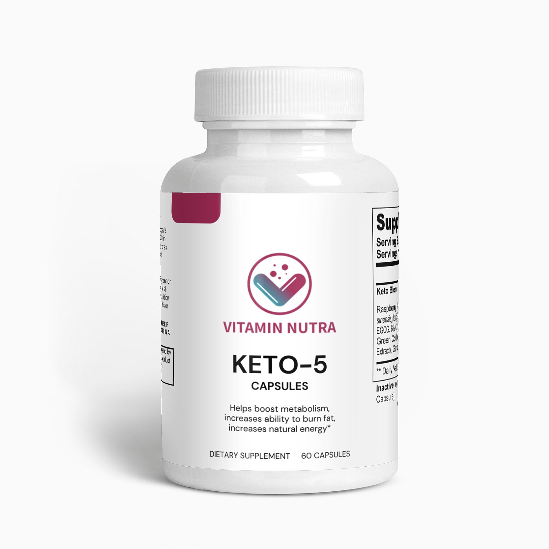  Keto-5 helps achieve weight loss goals and manage body fat.