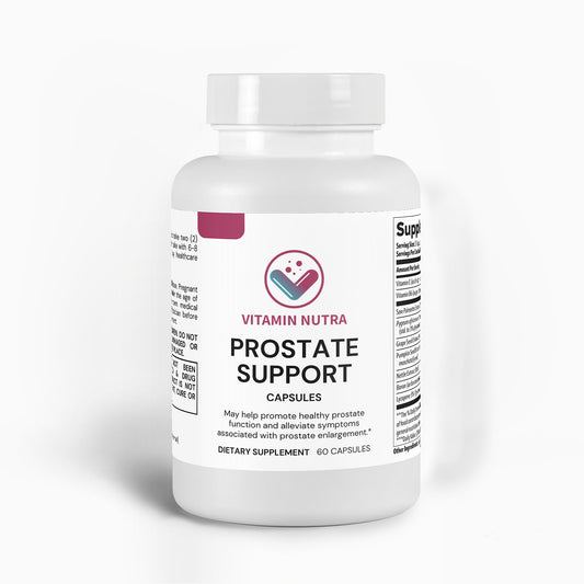 Taking a Prostate Support capsule daily for natural prostate health support.