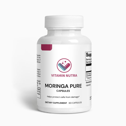 Daily Moringa Pure capsules: A natural source of essential nutrients for your daily routine.