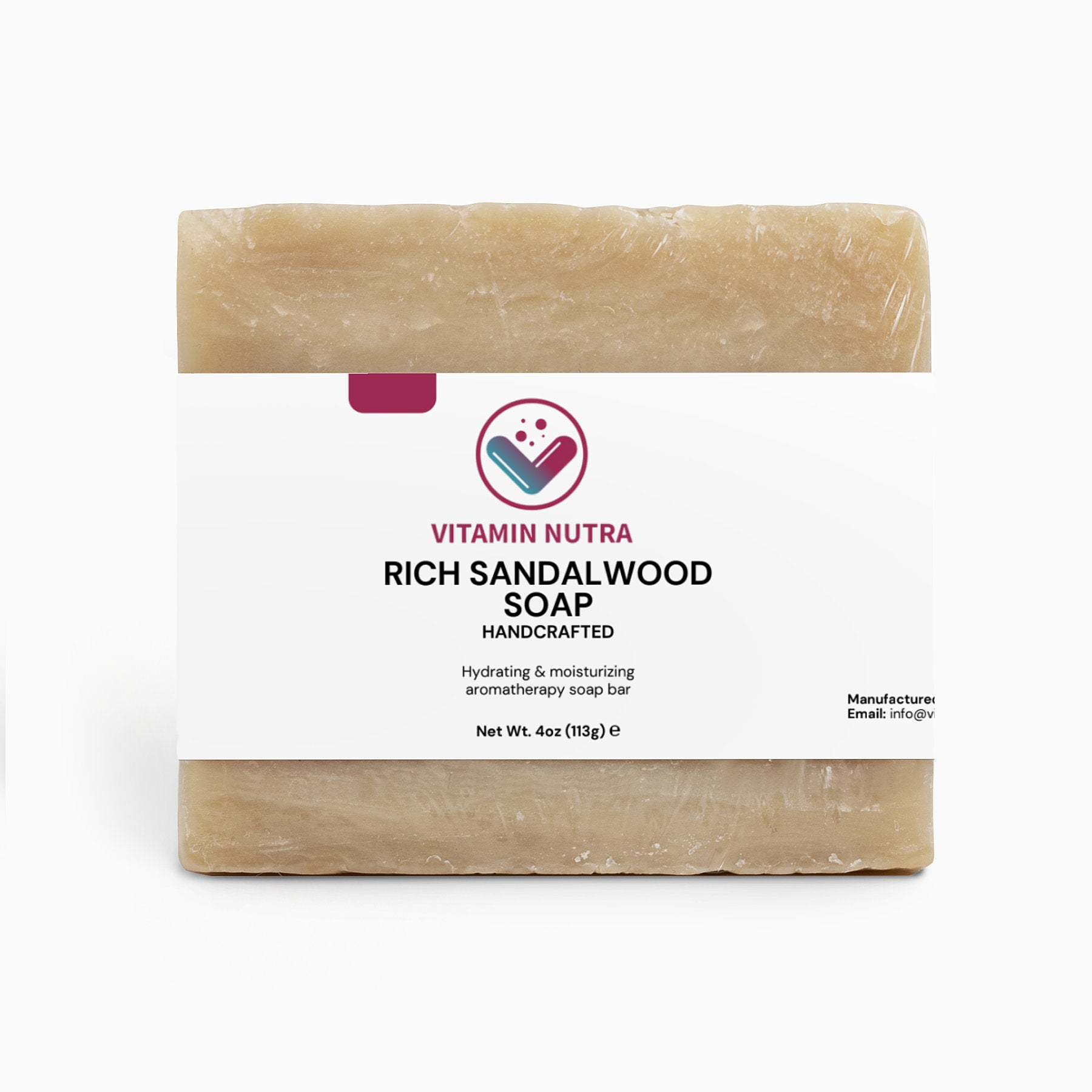 Woman enjoying a spa-like shower experience with Rich Sandalwood Soap.