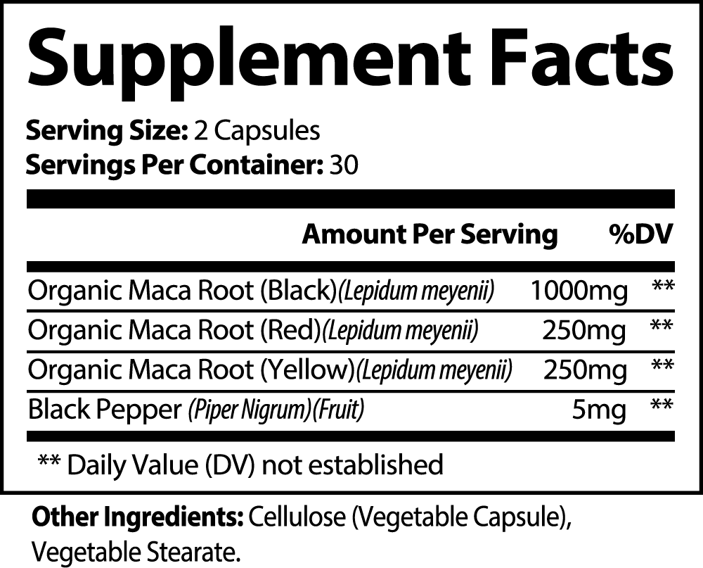 Maca Plus: Rich in antioxidants to support your health.