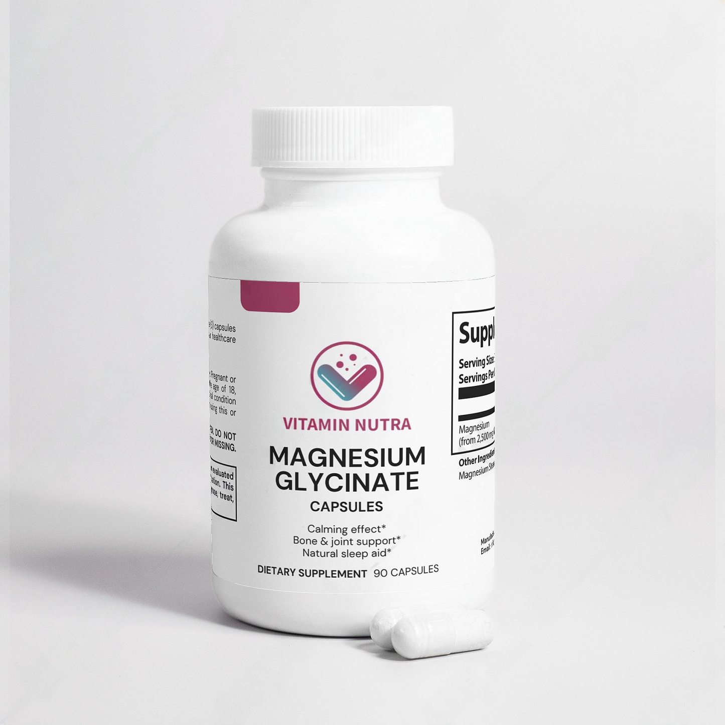  Magnesium Glycinate: Highly absorbable form of magnesium for optimal support.