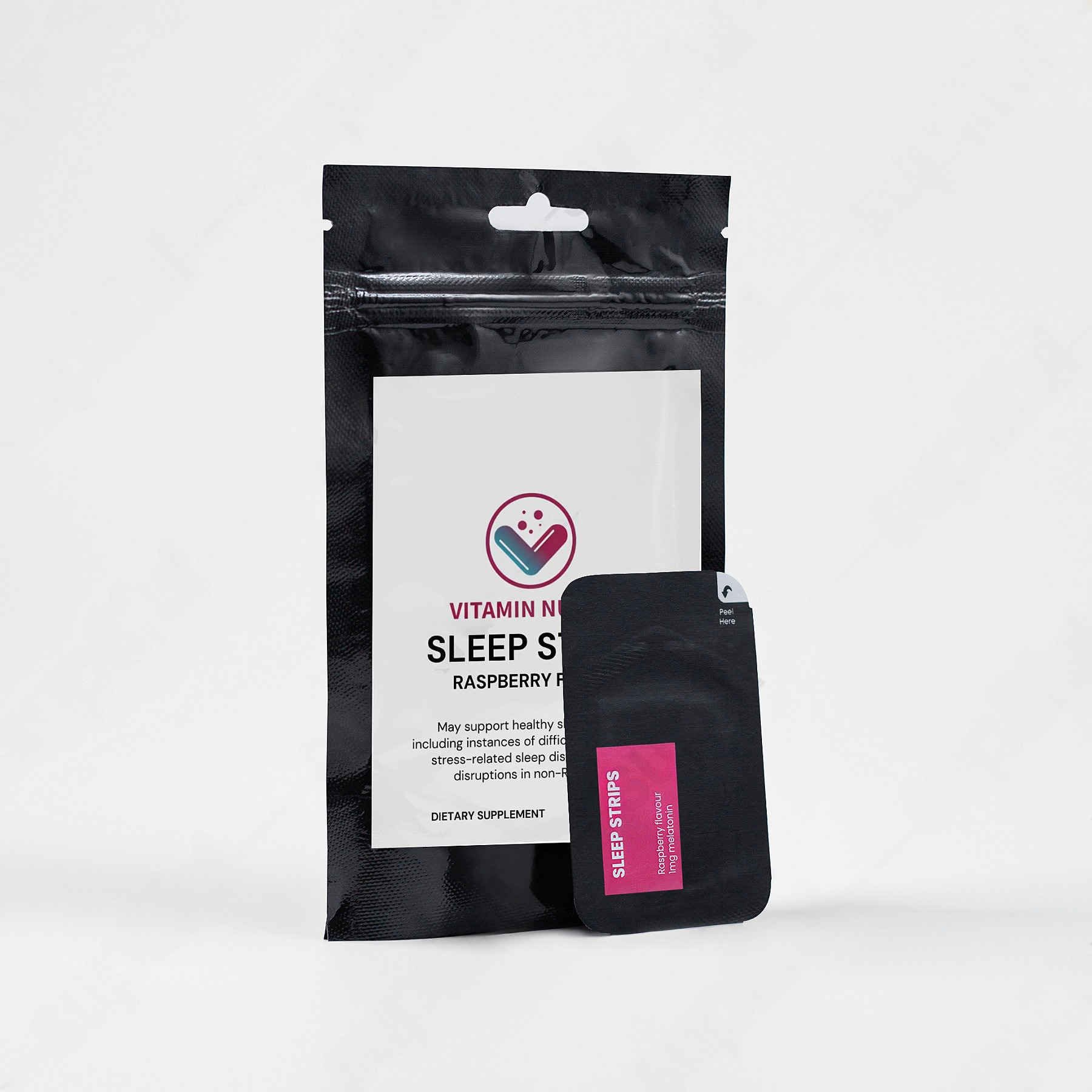 Sleep Strips results: before and after showing better sleep quality and reduced stress.