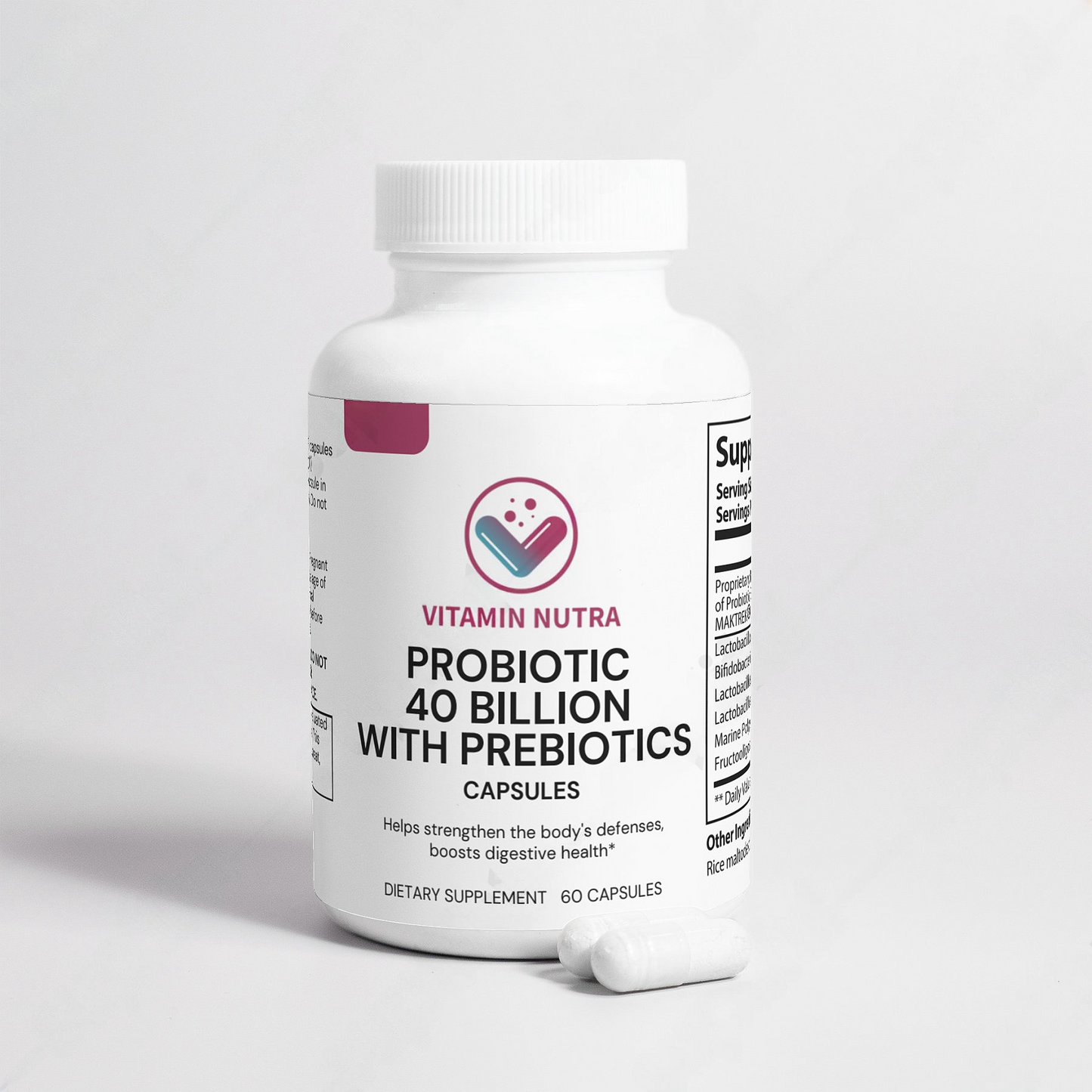 Probiotic 40 Billion with Prebiotics results: before and after showing improved gut health.