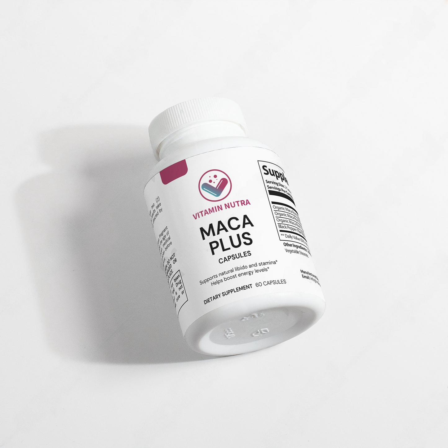 Maca Plus: Promotes hormonal balance for sexual health and overall well-being.