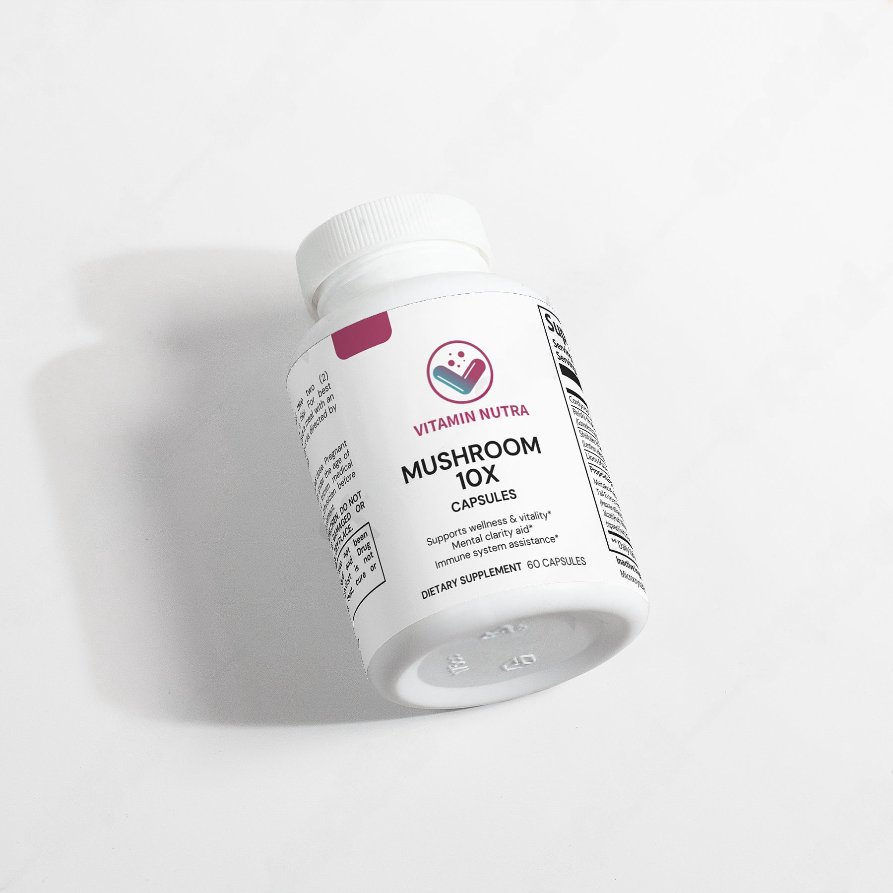 Mushroom Complex 10X: Supports cognitive function, memory, and focus with adaptogenic mushrooms.