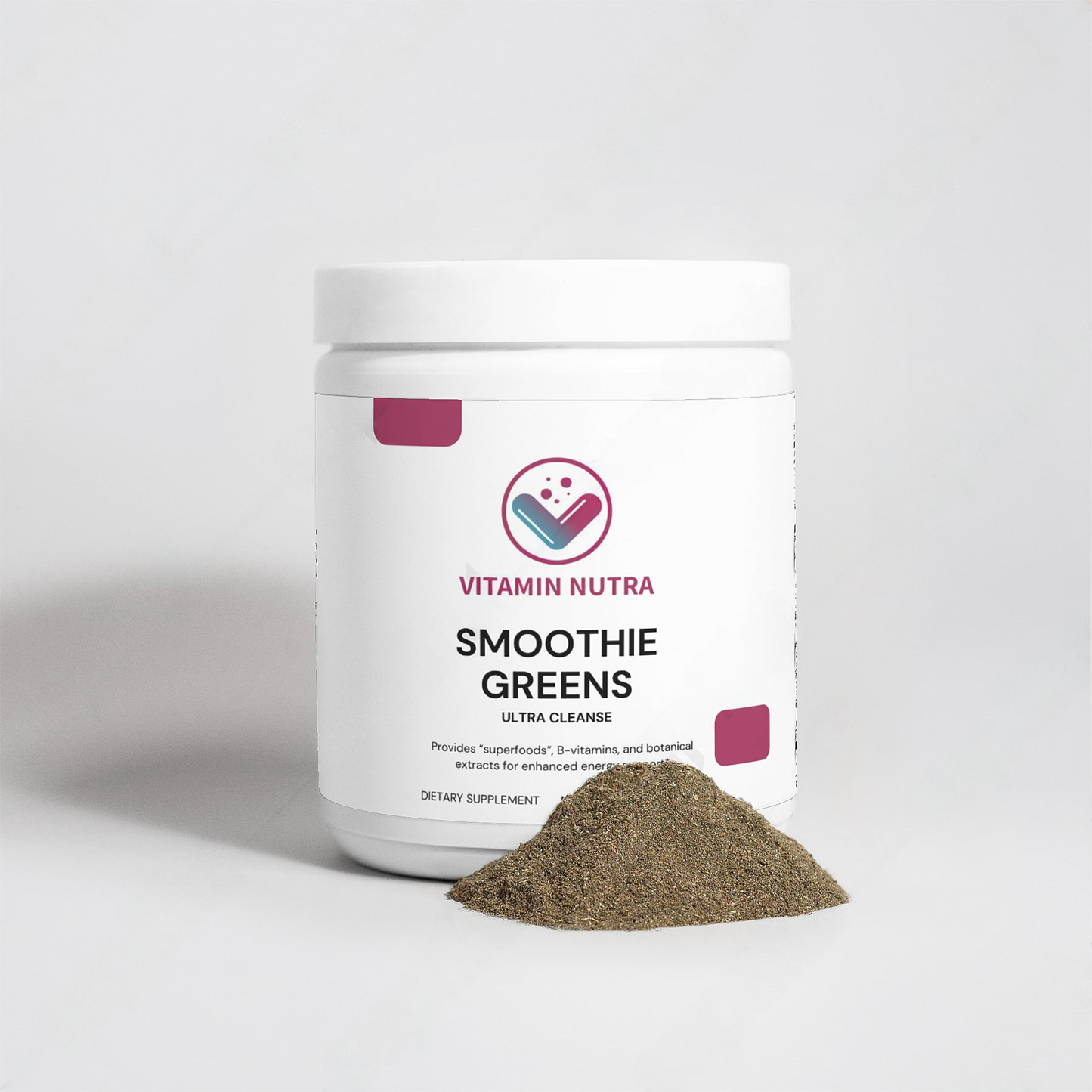 Ultra Cleanse Smoothie Greens: Packed with superfoods, essential vitamins, and plant extracts for a powerful nutritional punch.