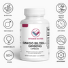 Ginkgo Biloba + Ginseng supplement for memory, focus, and cognitive function.