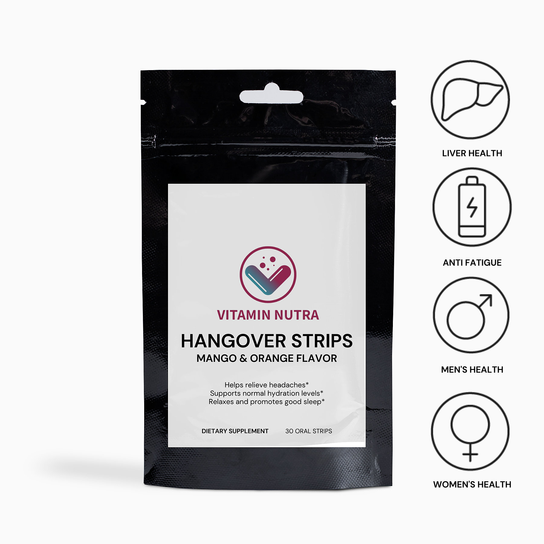 Hangover Strips for overall well-being and relief.