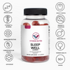 Sleep Well Gummies bottle with a sleek design and sleep-promoting ingredients.