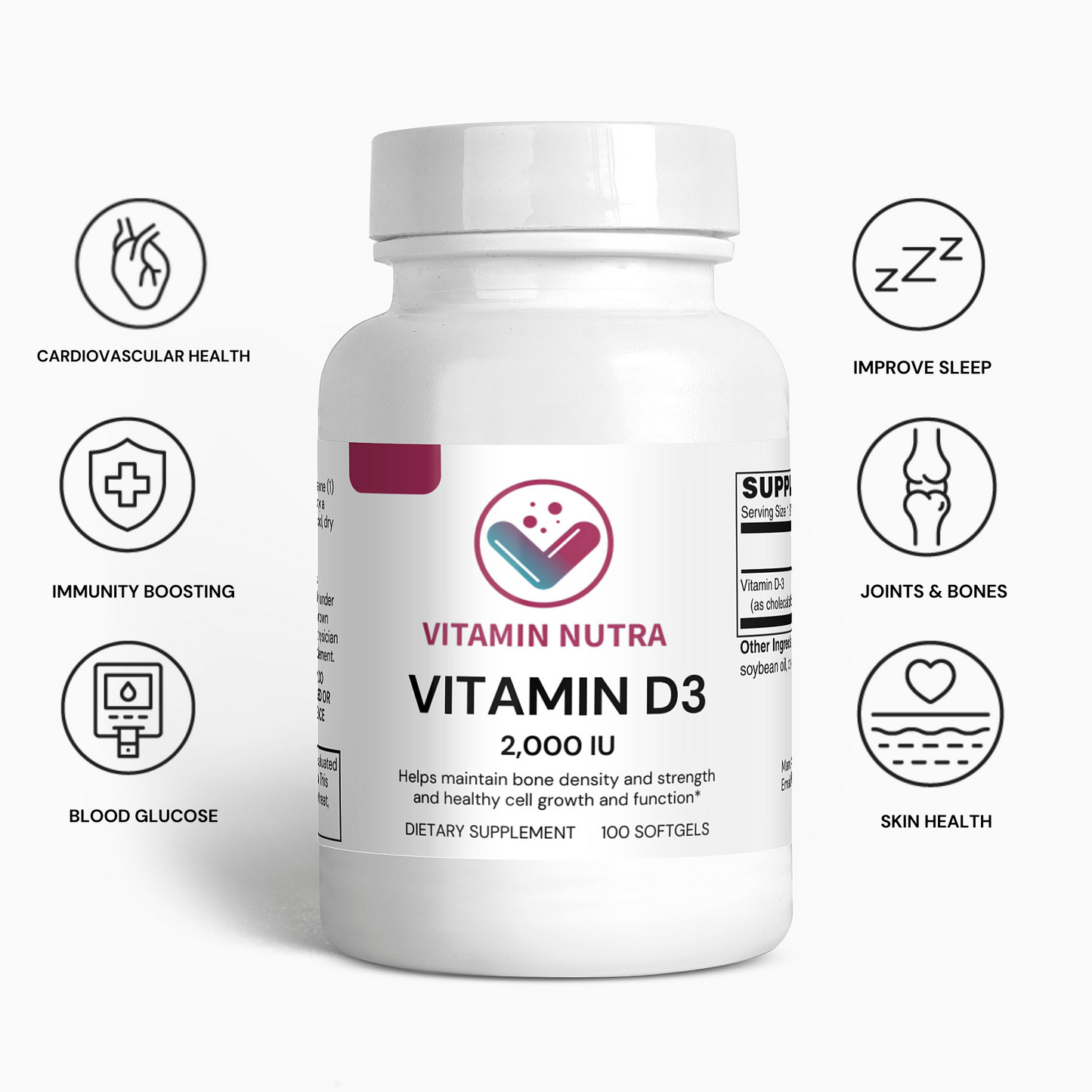 Vitamin D3 2,000 IU softgels