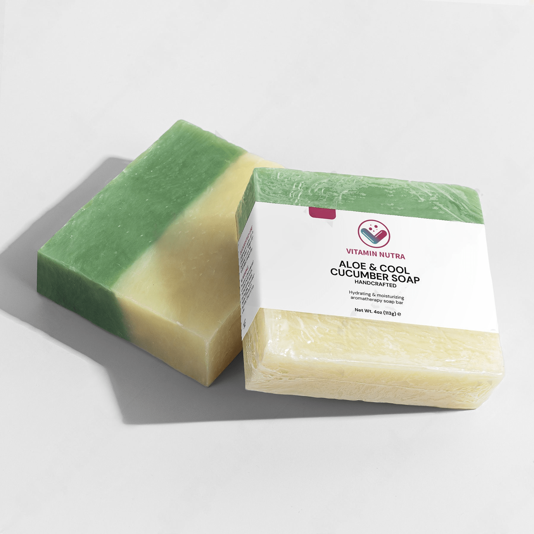  Lathering Aloe & Cool Cucumber Soap in hands to create a rich, cleansing foam.