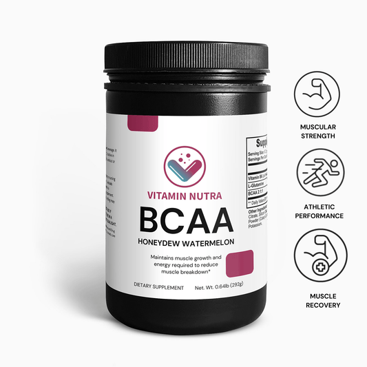 BCAA Post Workout Powder container in Honeydew/Watermelon flavor