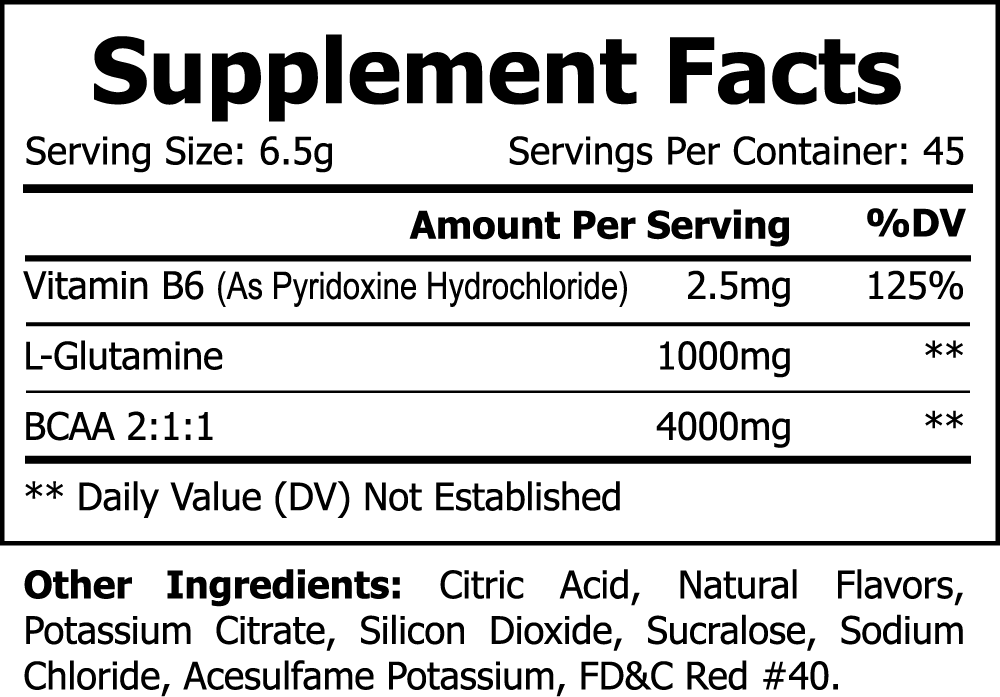 BCAA Powder in Fruit Punch Flavor