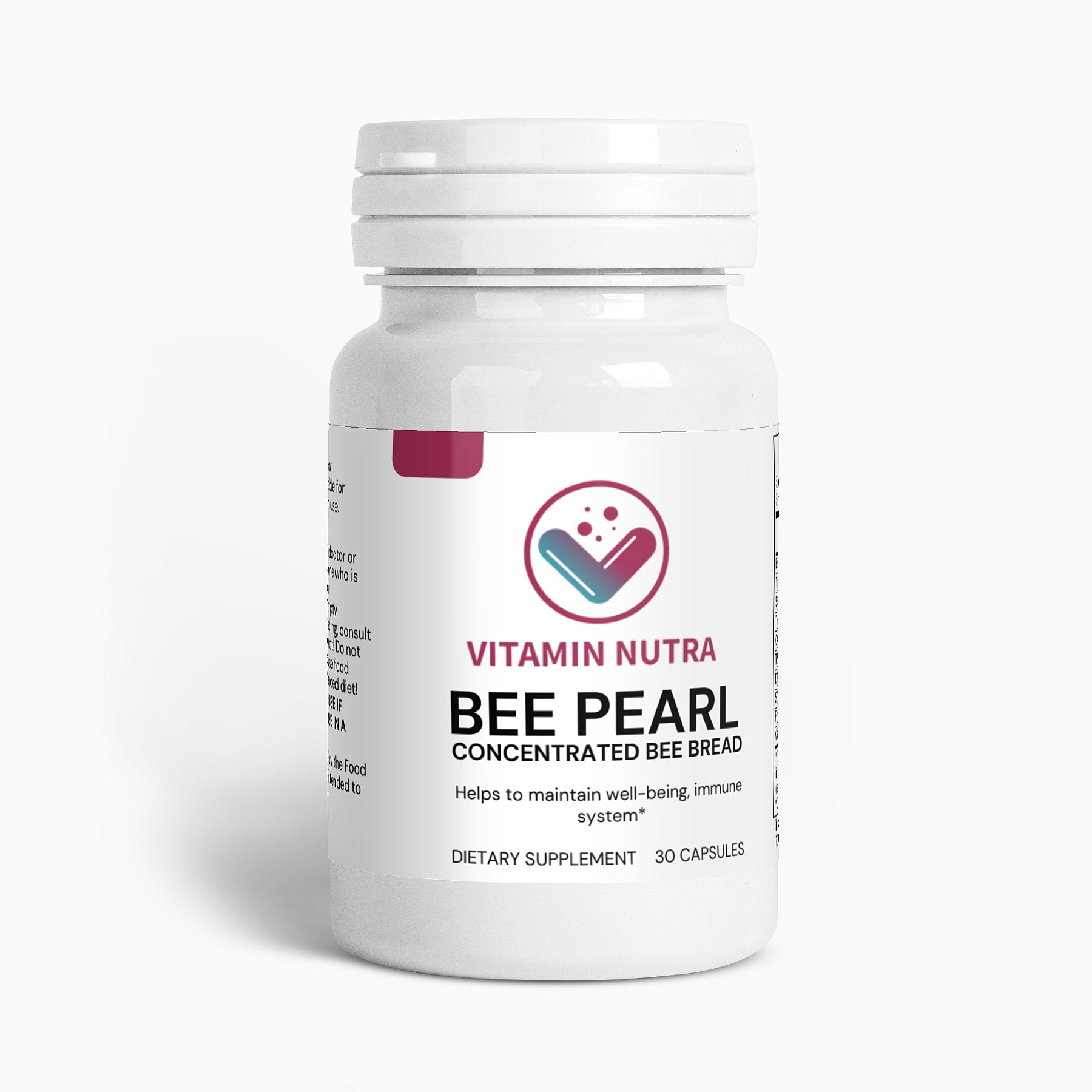 Bee Pearl bee bread capsules: Concentrated bee pollen for a daily dose of essential nutrients.